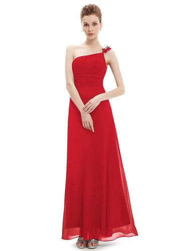 Vestido Fiesta Largo Gasa Rojo Ep 61 Rojo 12