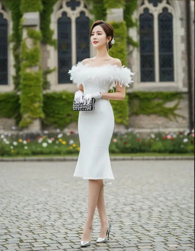 Vestido Blanco Novia Civil Fiesta Nh 01