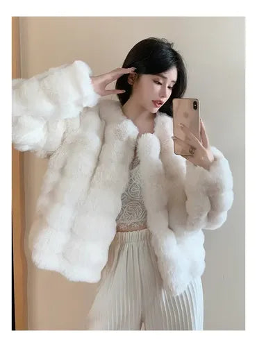 Elegante  Chaqueta Capa Bolero Piel Fiesta Bb 12