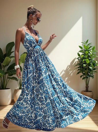 Vestido Hombros Descubiertos Estampado Floral  Vd 97