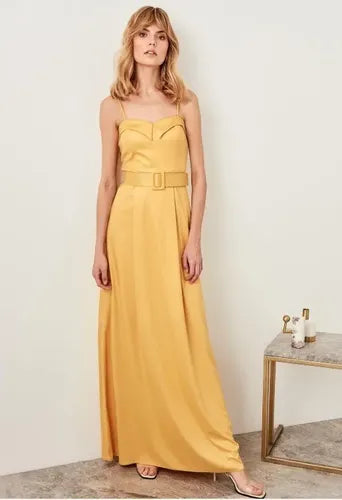 Vestido De Fiesta Largo Graduación Con Cinturón Td 30