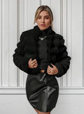 Elegante  Chaqueta Capa Bolero Piel Fiesta Ep 05