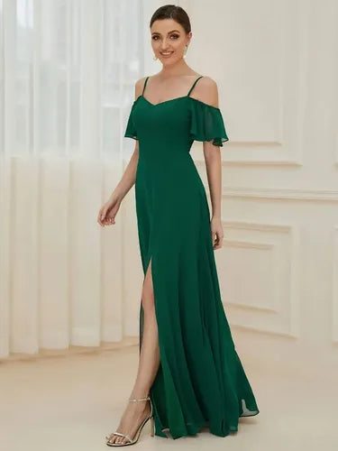 Vestido Fiesta Largo Graduación Hombros Descubierto Ep 198