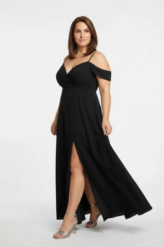 Vestido largo dama de honor talla grande