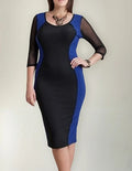 Vestido Curvilineo  Negro  Vg 03 Negro-azul L