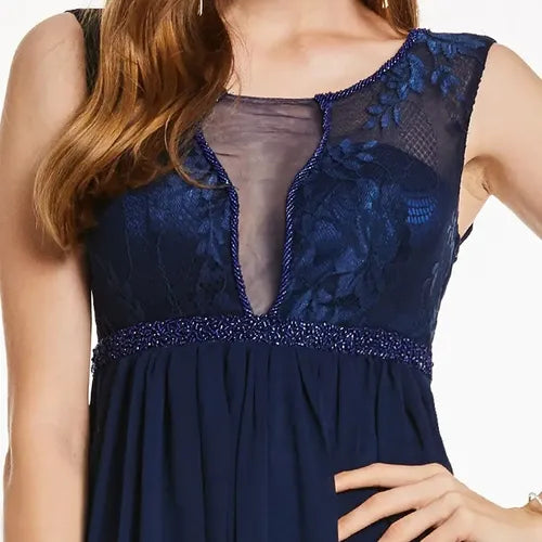 Vestido Fiesta Largo Escotado Transparencia Ep 226