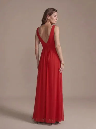 Vestido de gasa largo al tobillo