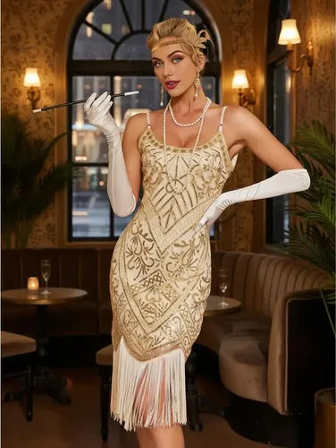 Vestido De Baile Retro Gatsby, Años 20 Charleston  Va 630
