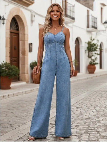 Entero Jumpsuit Mono Mezclilla Jeans Denim El 237