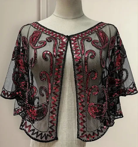 Bolero Fiesta Chal  Lentejuelas Capa De Fiesta Accesorio P14