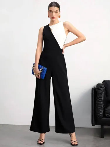 Entero Jumpsuit Mono Fiesta Pierna Ancha Sin Cinturón El 162