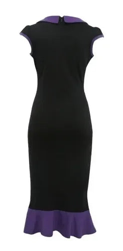 Vestido Ajustado Negro Vintage Botones Va 79 Negro Xl