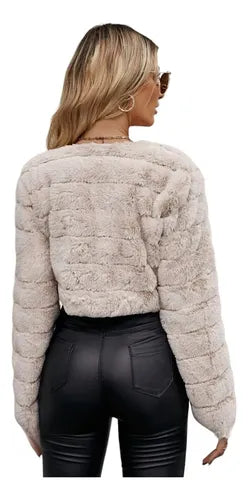 Bolero Corto Piel Fiesta Chaqueta Capa Bb 44