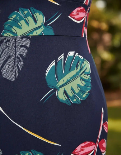 Vestido Azul Bodycon  Manguita  Va 298 Azul L