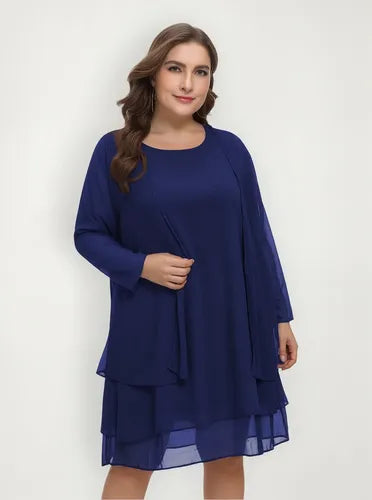 Vestido Fiesta Talla Grande 2 Piezas Vg 45