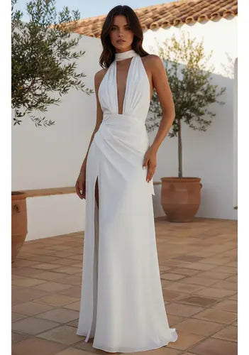 Vestido Largo Delpilar Va 543 Escote V Fiesta Mujer