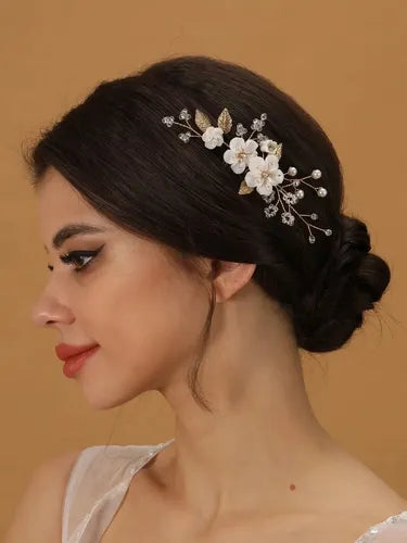 Pinche Traba Horquilla Novia Peine Tiara Hn 08 Dorado