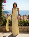 Vestido Largo Halter Delpilar  Mujer Fiesta Va 503