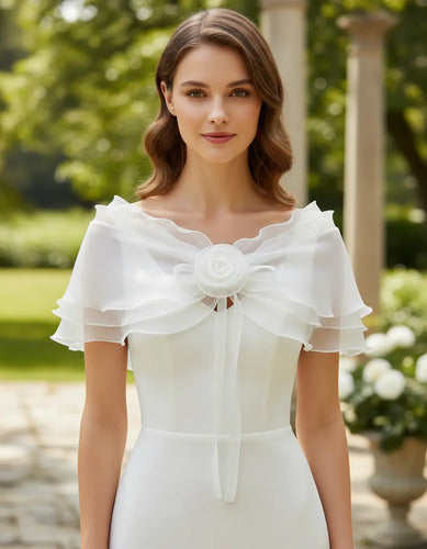 Bolero Novia Tapado Chal Cazadora Boda Bb 14