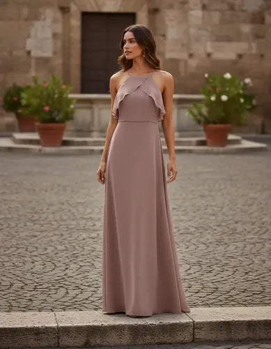 Vestido Fiesta Mujer Largo Gasa Ep 79
