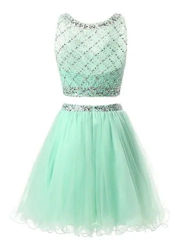 Vestidos Fiesta Crop Top Falda Graduación  Ep 301