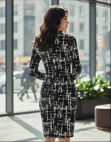 Vestido Negro Oficina Cóctel Formal Va 331
