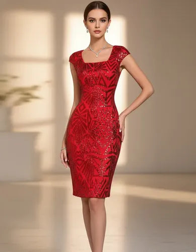Vestido con lentejuelas de fiesta - vista 21