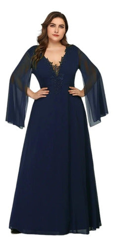 Vestido Fiesta Largo Matrimonio Talla Grande Ep 184
