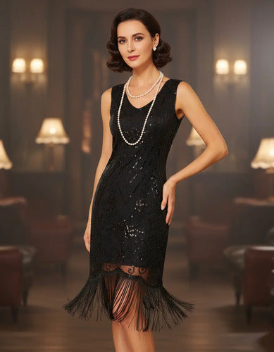 Vestido De Baile Retro Gatsby, Años 20 Charleston  Va 626