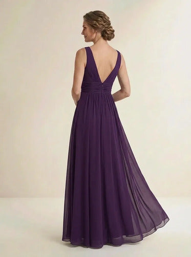 Vestido de gasa largo al tobillo