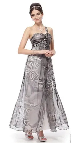Vestido Largo Fiesta Graduación Matrimonio Ep 36 Gris 8