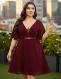 Vestido Fiesta Gasa Lentejuela Talla Grande Escote Vg 93