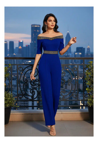 Entero Jumpsuit Mono Fiesta Hombros Descubiertos El 81