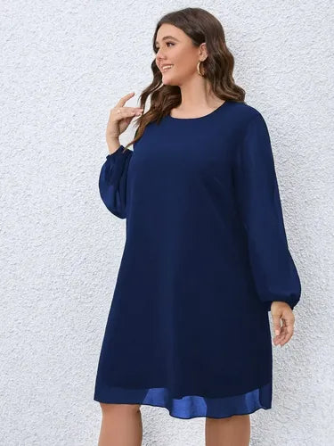 Vestido Fiesta Talla Grande Túnica Manga Larga Vg 129