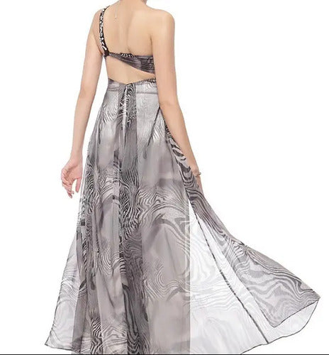 Vestido Largo Fiesta Graduación Matrimonio Ep 36 Gris 8