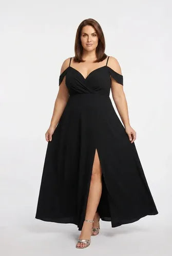 Vestido largo dama de honor talla grande