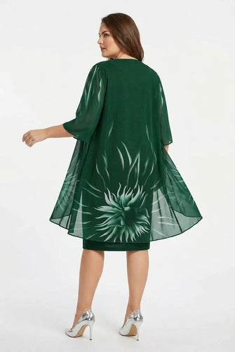 Vestido evasé midi talla grande