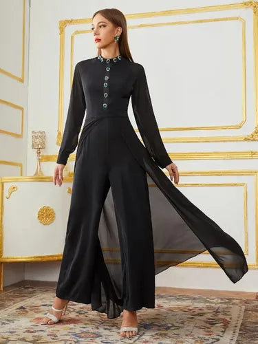 Entero Jumpsuit Mono Negro Fiesta  El 223 Negro M