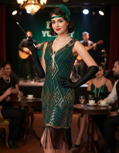Vestido Baile Retro Gatsby Años 20 Charleston Vintage Va 632