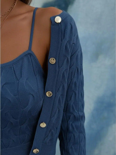 Vestido Tejido Formal Ajustado Coctel Punto Jersey Hq 10