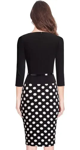 Vestido Formal Oficina Coctel Negro Va 231