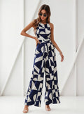 Entero Jumpsuit Mono Halter Estampado Geométrico El 106