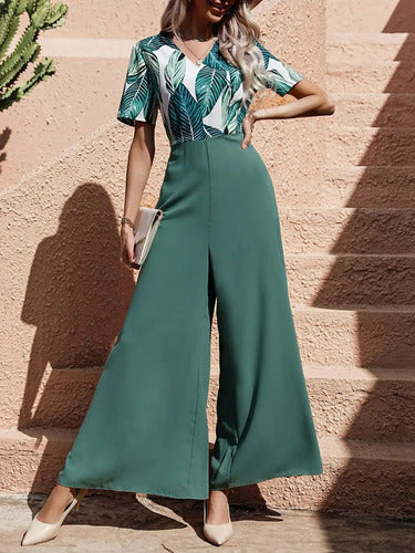 Entero Jumpsuit Enterito Mono Estampado Pierna Ancha El 174