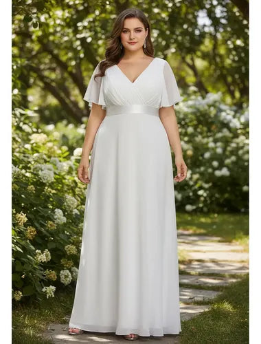 Vestido Fiesta Largo Novia Talla Grande Ep 16
