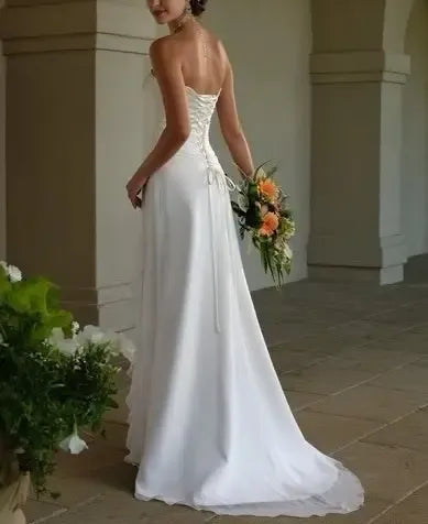 Vestido De Novia Strapless Corset Nm 01