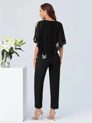 Jumpsuit con lentejuelas de fiesta · Negro - vista 2