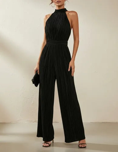 Entero Jumpsuit Mono Fiesta Cuello Halter Plisado El 205