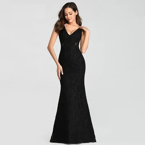 Vestido De Fiesta Largo Encaje Ep 155