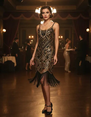 Vestido De Baile Retro Gatsby, Años 20 Charleston  Va 630