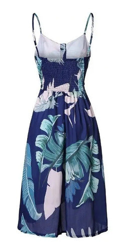 Vestido Bohemia Estampado Floral  Sexy Bolsillos Vd 84